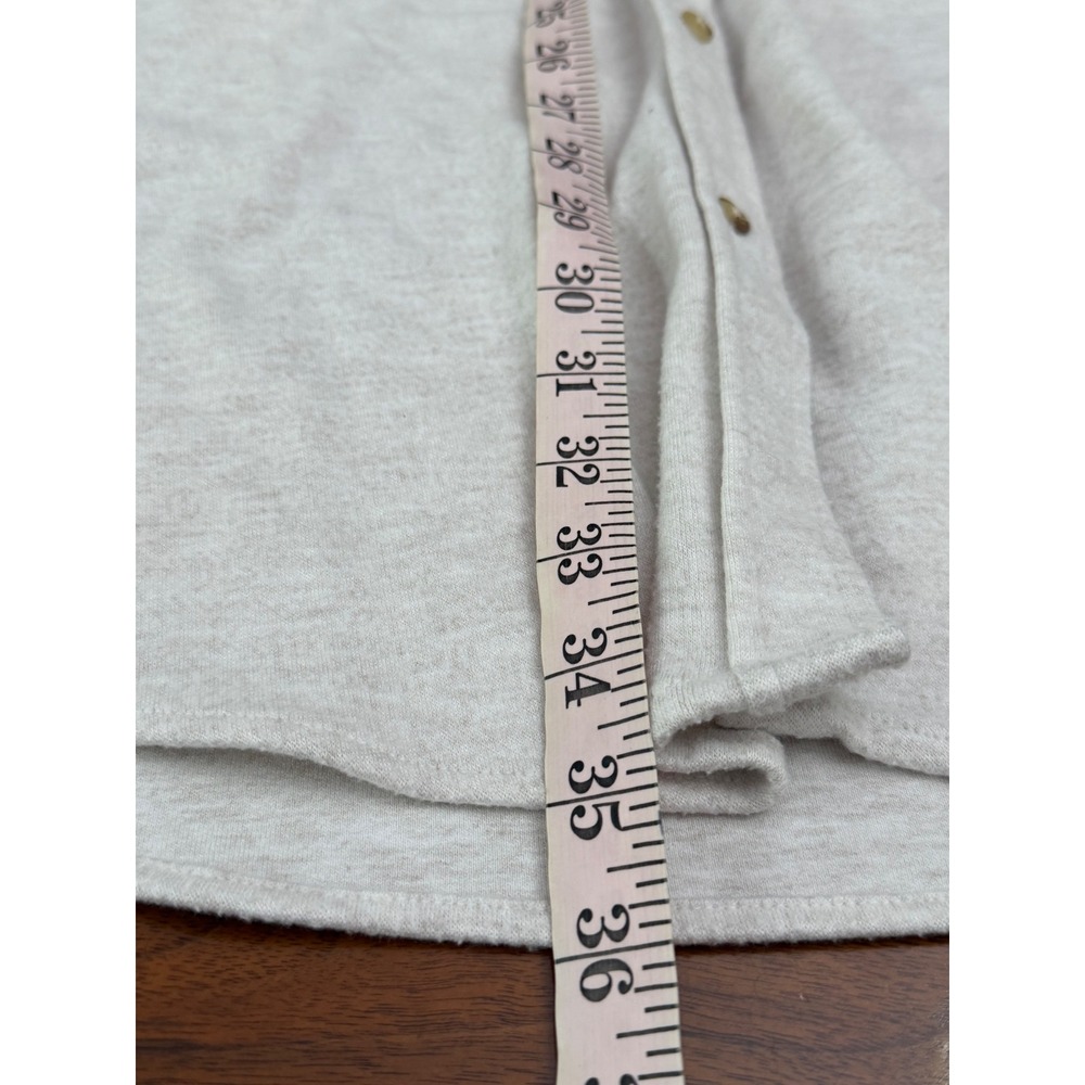 Faherty Womens Legend Sweater Shirt Dress Off White Heather Long Sleeve Size M - Picture 13 of 14